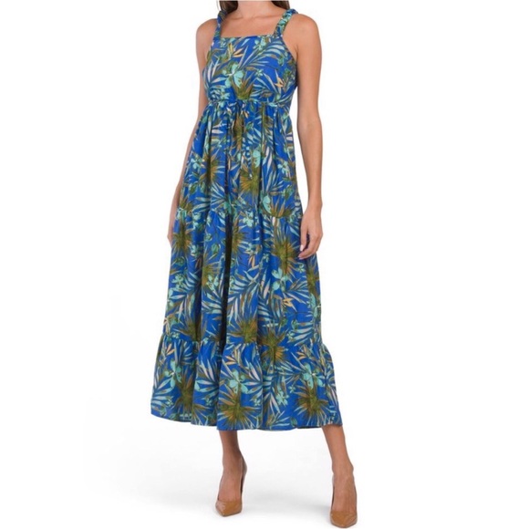 Bog Collective Dresses & Skirts - Blue and Green Spaghetti Strap Sundress